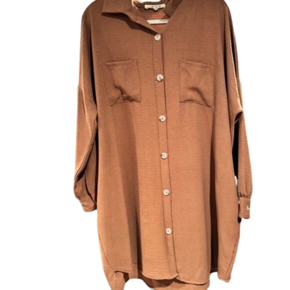 Salt & Bit Dresses & Skirts - 461. Button Down Collared Shirt Dress‎ by Salt & Bit NWOT Size S